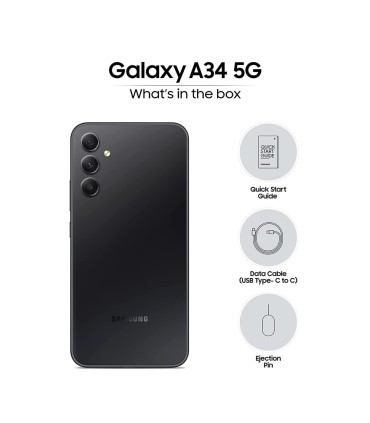 گوشی سامسونگ Galaxy A34 5G | ظرفیت ۲۵۶ گیگابایت | رم ۸ گیگابایت - رنگ مشکی