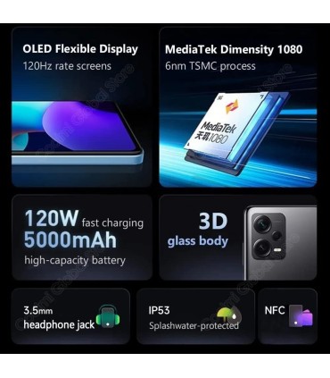 گوشی شیائومی مدل Redmi Note 12 Pro Plus 5G | ظرفیت ۲۵۶ گیگابایت | رم ۱۲ گیگابایت - رنگ سفید | پک گلوبال