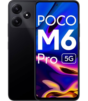 گوشی شیائومی مدل Poco M6 Pro 5G | ظرفیت ۱۲۸ گیگابایت | رم ۶ گیگابایت - رنگ مشکی | پک گلوبال